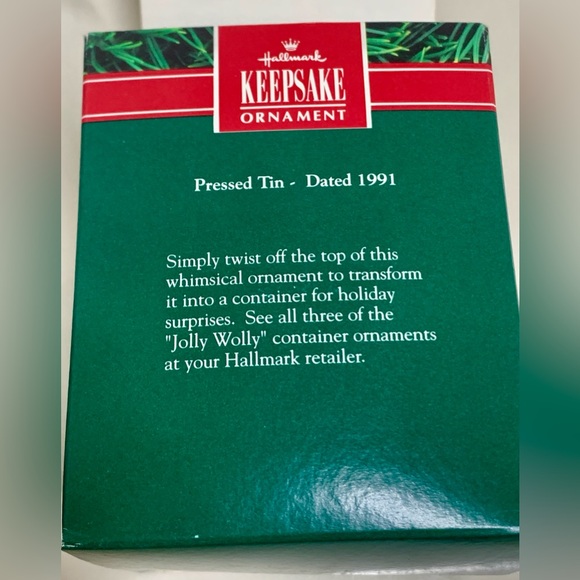 1991 Vtg Hallmark Keepsake Jolly Wolly Soldier Pressed Tin Litho Ornament - Picture 5 of 12